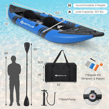 Load image into Gallery viewer, Inflatable 2-person Kayak Set with Aluminium Oars and Repair Kit