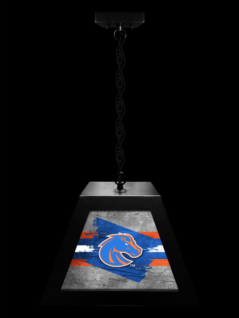 Boise State University NCAA Backlit Pendant Box Light – Black