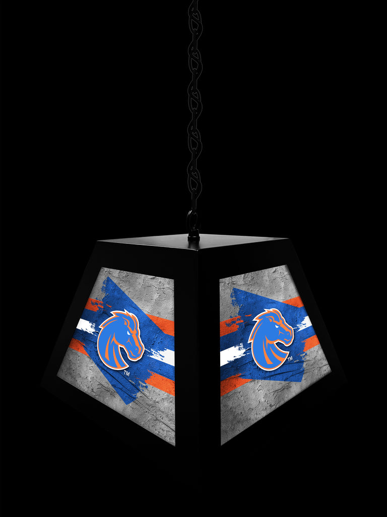 Boise State University NCAA Backlit Pendant Box Light – Black