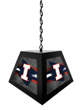 Load image into Gallery viewer, University of Illinois Fighting Illini NCAA Backlit Pendant Box Light – Black