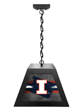 Load image into Gallery viewer, University of Illinois Fighting Illini NCAA Backlit Pendant Box Light – Black