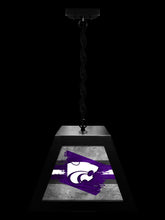 Load image into Gallery viewer, Kansas State University NCAA Backlit Pendant Box Light – Black