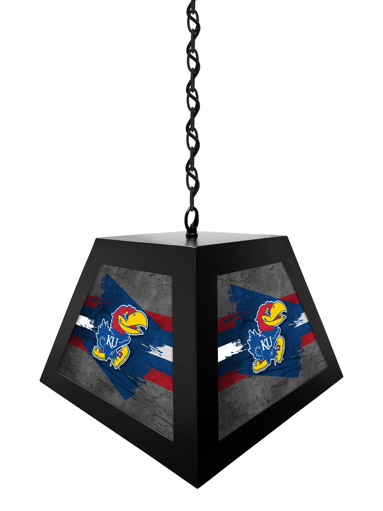 University of Kansas Jayhawks NCAA Backlit Pendant Box Light – Black
