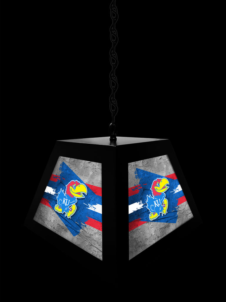 University of Kansas Jayhawks NCAA Backlit Pendant Box Light – Black