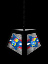 Load image into Gallery viewer, University of Kansas Jayhawks NCAA Backlit Pendant Box Light – Black