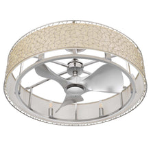 Load image into Gallery viewer, Cal Lighting Breezy Meadow 6-Light Dimmable Ceiling Fan - Brushed Steel