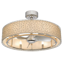 Load image into Gallery viewer, Cal Lighting Breezy Meadow 6-Light Dimmable Ceiling Fan - Brushed Steel