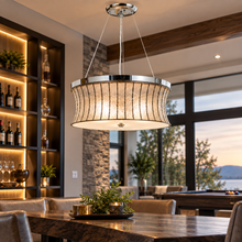 Load image into Gallery viewer, Cal Lighting 3-Light Glass Pendant - Chrome