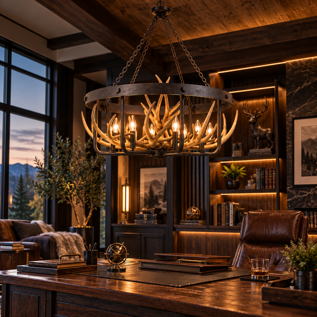 Cal Lighting Angelo 8-Light Antler Chandelier
