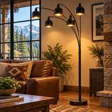Load image into Gallery viewer, Cal Lighting Ellington 5-Light Arc Floor Lamp - Dark Bronze