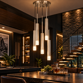 Cal Lighting Troy 5-Light Integrated LED Pendant