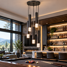 Load image into Gallery viewer, Cal Lighting Troy 5-Light Integrated LED Pendant - Gun Metal