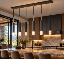 Load image into Gallery viewer, Cal Lighting Troy 6-Light Integrated LED Island Pendant - Gun Metal