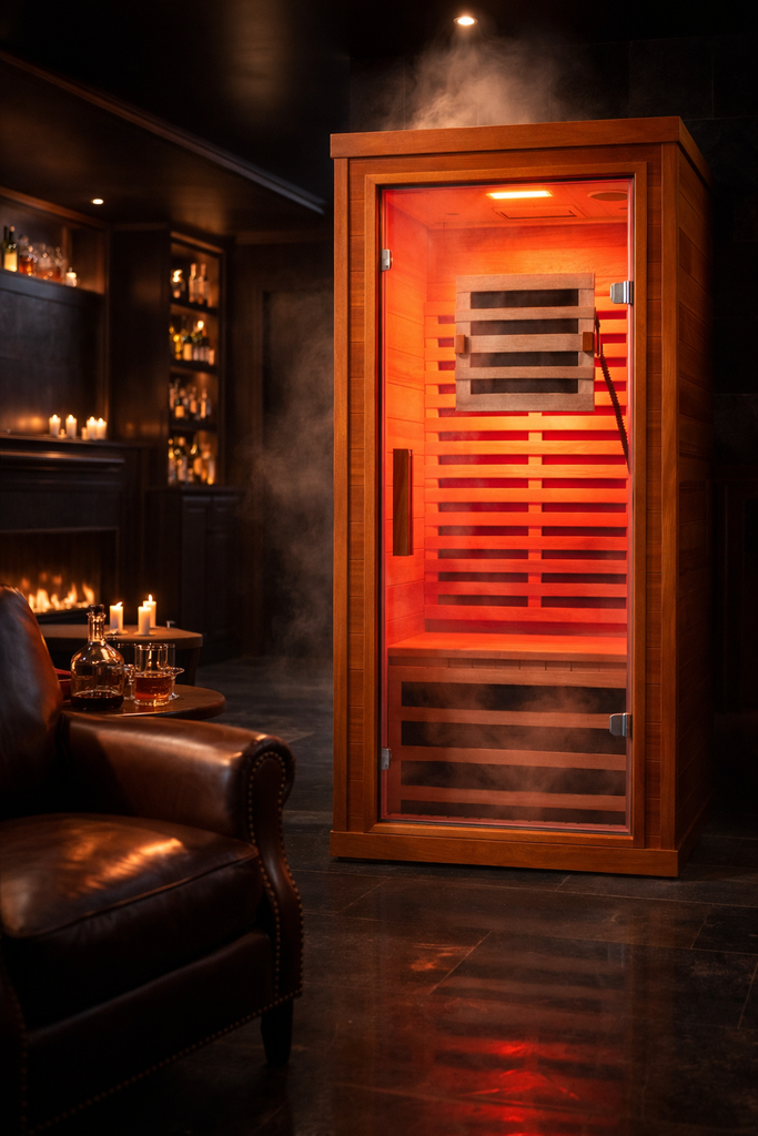 Full-Spectrum Infrared Sauna with Red Light Therapy (1 Person)