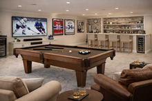 Load image into Gallery viewer, 7-Foot Brown Wool Pool Table – Classic Style