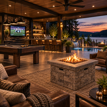 Load image into Gallery viewer, Alora 30-Inch Outdoor Propane Fire Pit Table with Lava Rocks