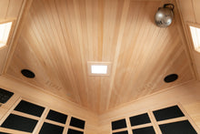 Load image into Gallery viewer, Blisspod | Vienna | Corner Spacious Far Infrared Sauna | Canadian Hemlock Wood | Ultra Low EMF | 12 Heaters | 4-5 Persons