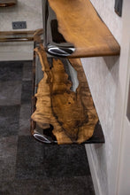 Load image into Gallery viewer, Luxury D-Shaped Walnut &amp; Epoxy Executive Desk