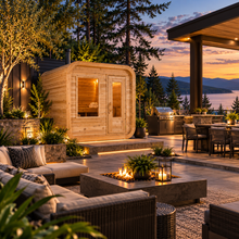 Load image into Gallery viewer, Dundalk Leisurecraft Canadian Timber Serenity 4-Person Barrel Sauna