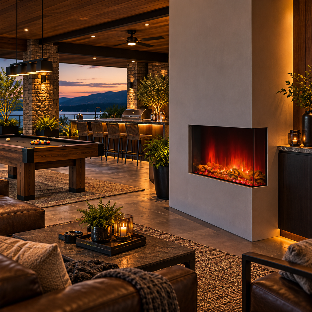 Dynasty Melody 35-Inch Multi-Sided Smart Electric Fireplace