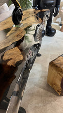Load image into Gallery viewer, Resin Live Edge Console Table Made of Linden Wood - Foyer Table- Entryway Table