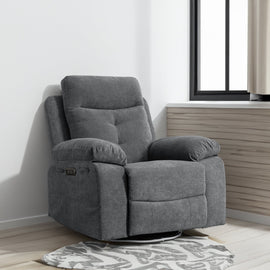 Power Recliner Glider Chair with Bluetooth & LED