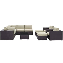 Load image into Gallery viewer, Modway 10-Piece Outdoor Sectional – Luxury Patio Lounge Set