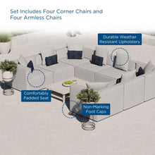 Load image into Gallery viewer, Saybrook 8-Piece Outdoor Upholstered Sofa by Modway