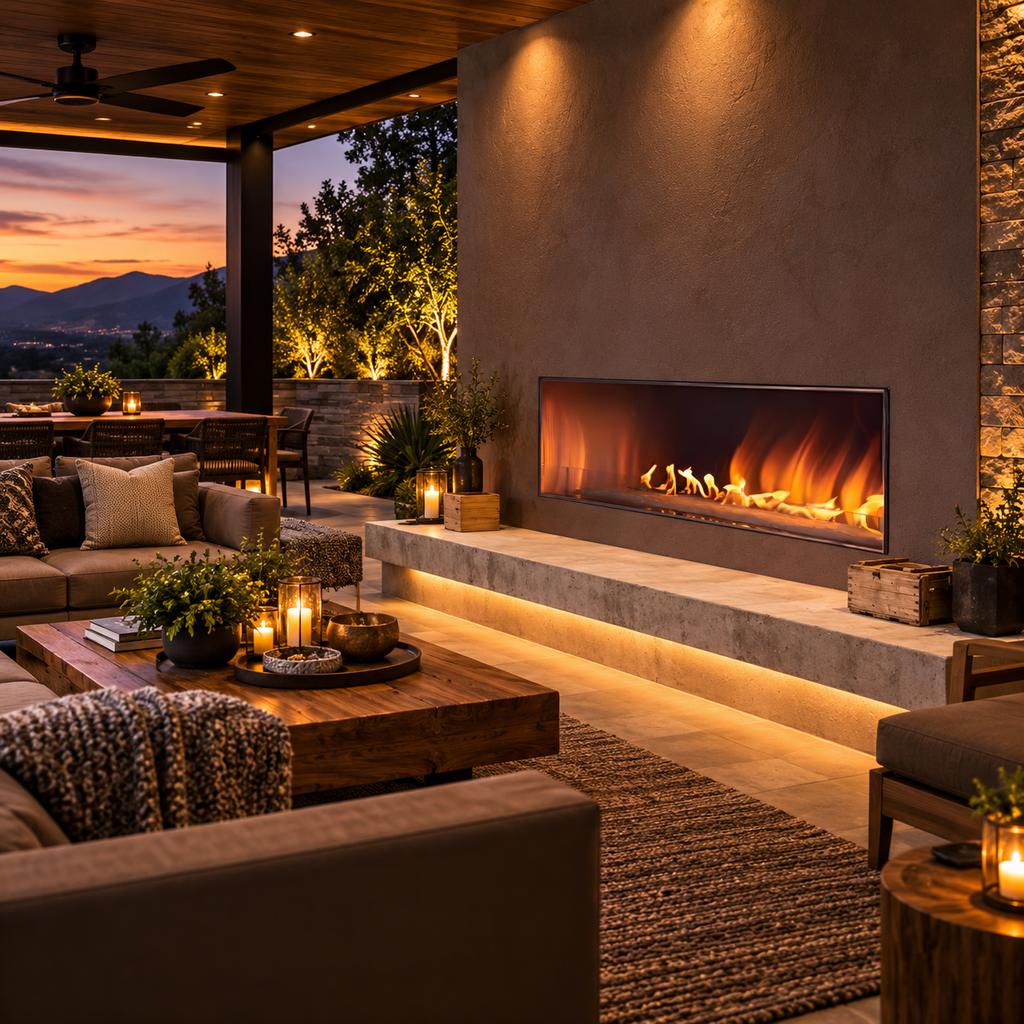 Empire Carol Rose Coastal Linear Outdoor Gas Fireplace