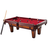 7-Foot Burgundy Pool Table – Parlor Edition