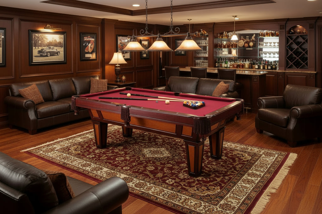 7-Foot Burgundy Pool Table – Parlor Edition