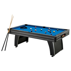 7 Ft Blue Felt Pool Table with Ball Return | Mancave