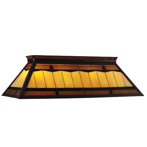 Filigree 44-Inch 4-Light Stained Glass Billiard Light