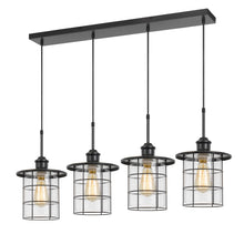 Load image into Gallery viewer, Cal Lighting Silverton 4-Light Linear Pendant - Dark Bronze