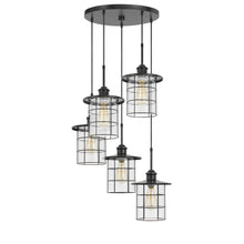 Load image into Gallery viewer, Cal Lighting Silverton 5-Light Round Pendant - Dark Bronze