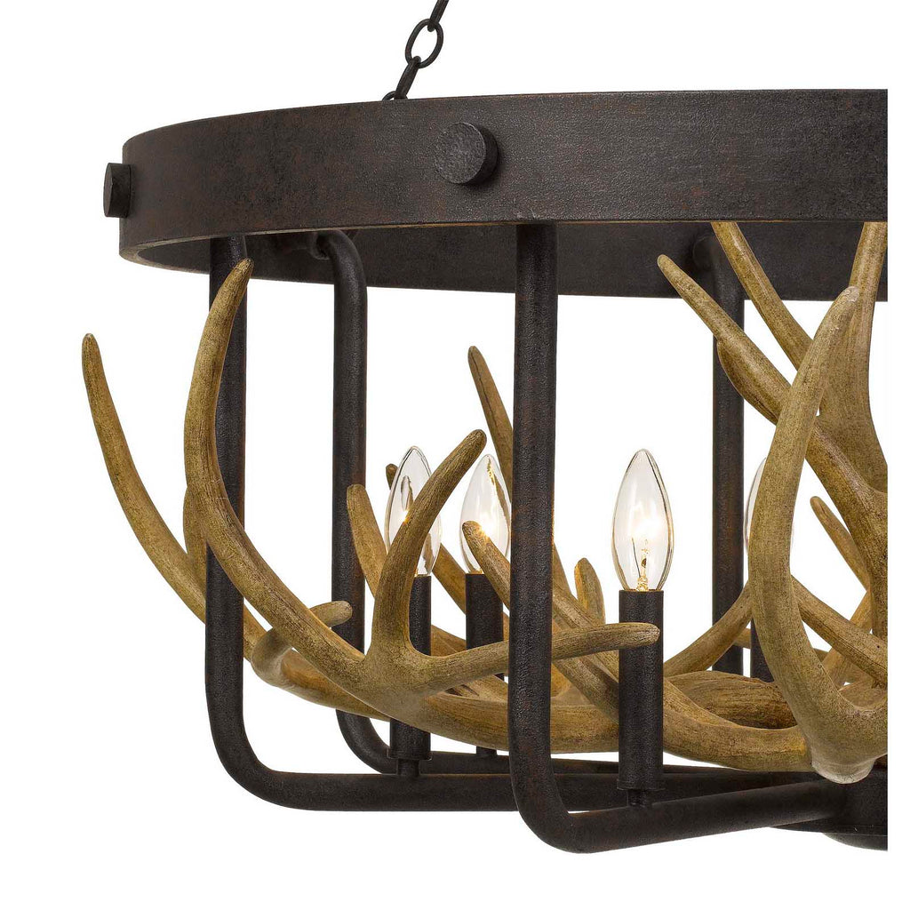 Cal Lighting Angelo 8-Light Antler Chandelier