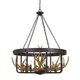 Cal Lighting Angelo 8-Light Antler Chandelier