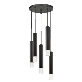 Cal Lighting Troy 5-Light Integrated LED Pendant - Gun Metal