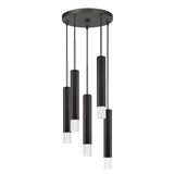 Cal Lighting Troy 5-Light Integrated LED Pendant - Gun Metal