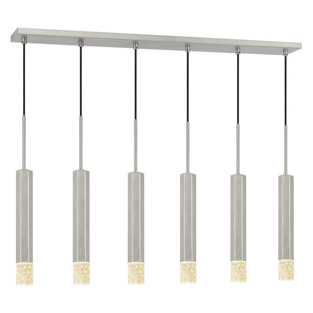 Cal Lighting Troy 6-Light Integrated LED Island Pendant - Gun Metal