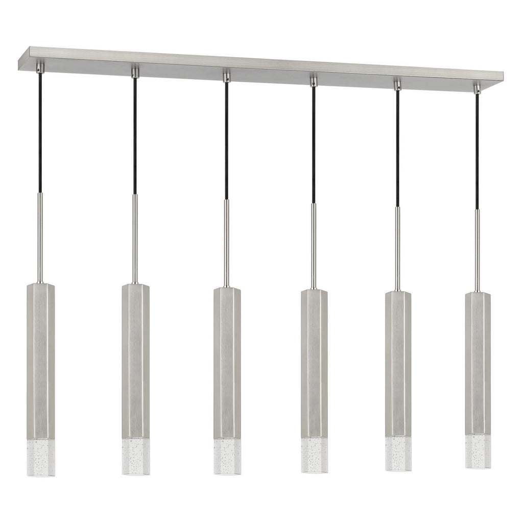 Cal Lighting Troy 6-Light Integrated LED Island Pendant - Gun Metal