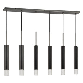 Cal Lighting Troy 6-Light Integrated LED Island Pendant - Gun Metal
