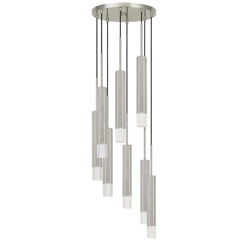Cal Lighting Troy 8-Light Dimmable Integrated LED Pendant - Gun Metal