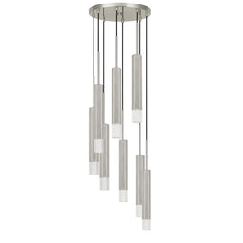 Cal Lighting Troy 8-Light Dimmable Integrated LED Pendant - Gun Metal