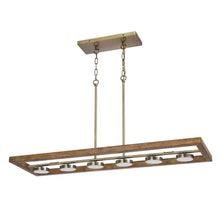 Load image into Gallery viewer, Cal Lighting Kelso 6-Light Dimmable Integrated LED Island Chandelier - Light Oak
