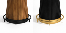 Prohibition 60-Inch Poker Table Foot Rail – Matte Black or Polished Brass