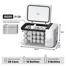 Load image into Gallery viewer, GO20 Dual Zone 12V Portable Freezer - White | ICECO | 20 LT