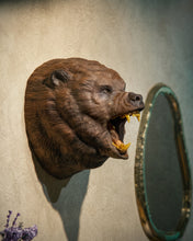 Load image into Gallery viewer, Hand-Carved Walnut Bear Wall Mount | Luxury Rustic Lodge &amp; ManCave Decor
