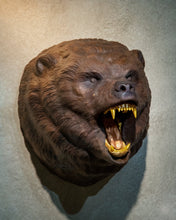 Load image into Gallery viewer, Hand-Carved Walnut Bear Wall Mount | Luxury Rustic Lodge &amp; ManCave Decor