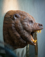 Load image into Gallery viewer, Hand-Carved Walnut Bear Wall Mount | Luxury Rustic Lodge &amp; ManCave Decor